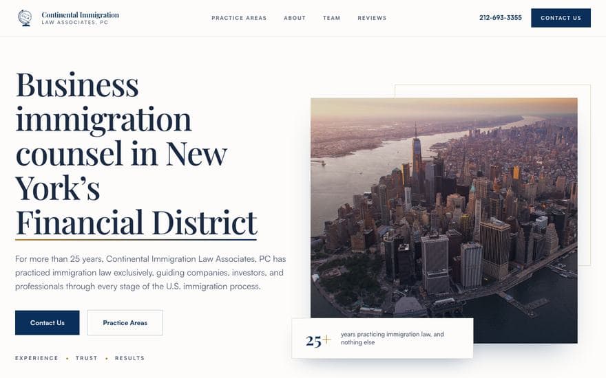 Law homepage concept
