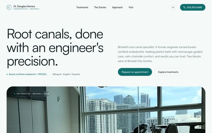 Dentistry homepage concept