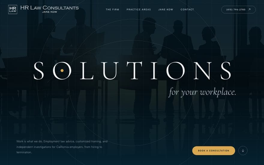 Law homepage concept