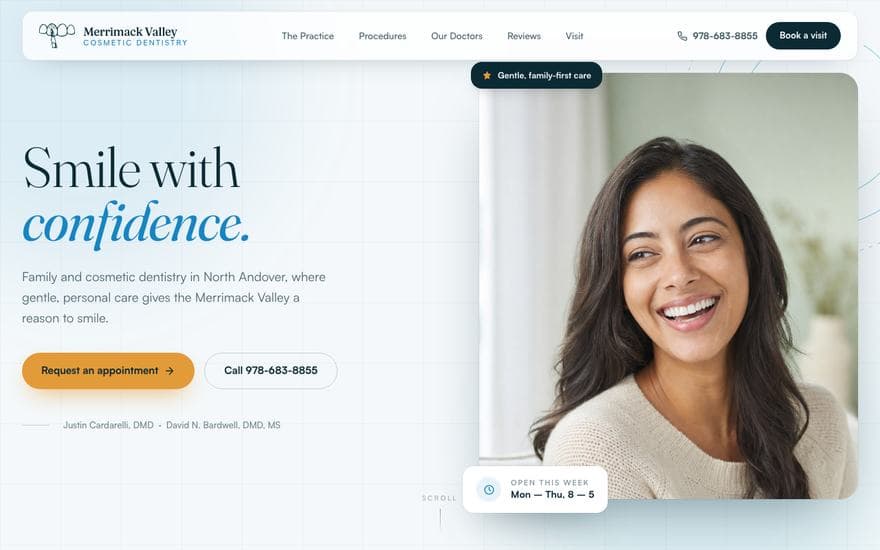 Dentistry homepage concept